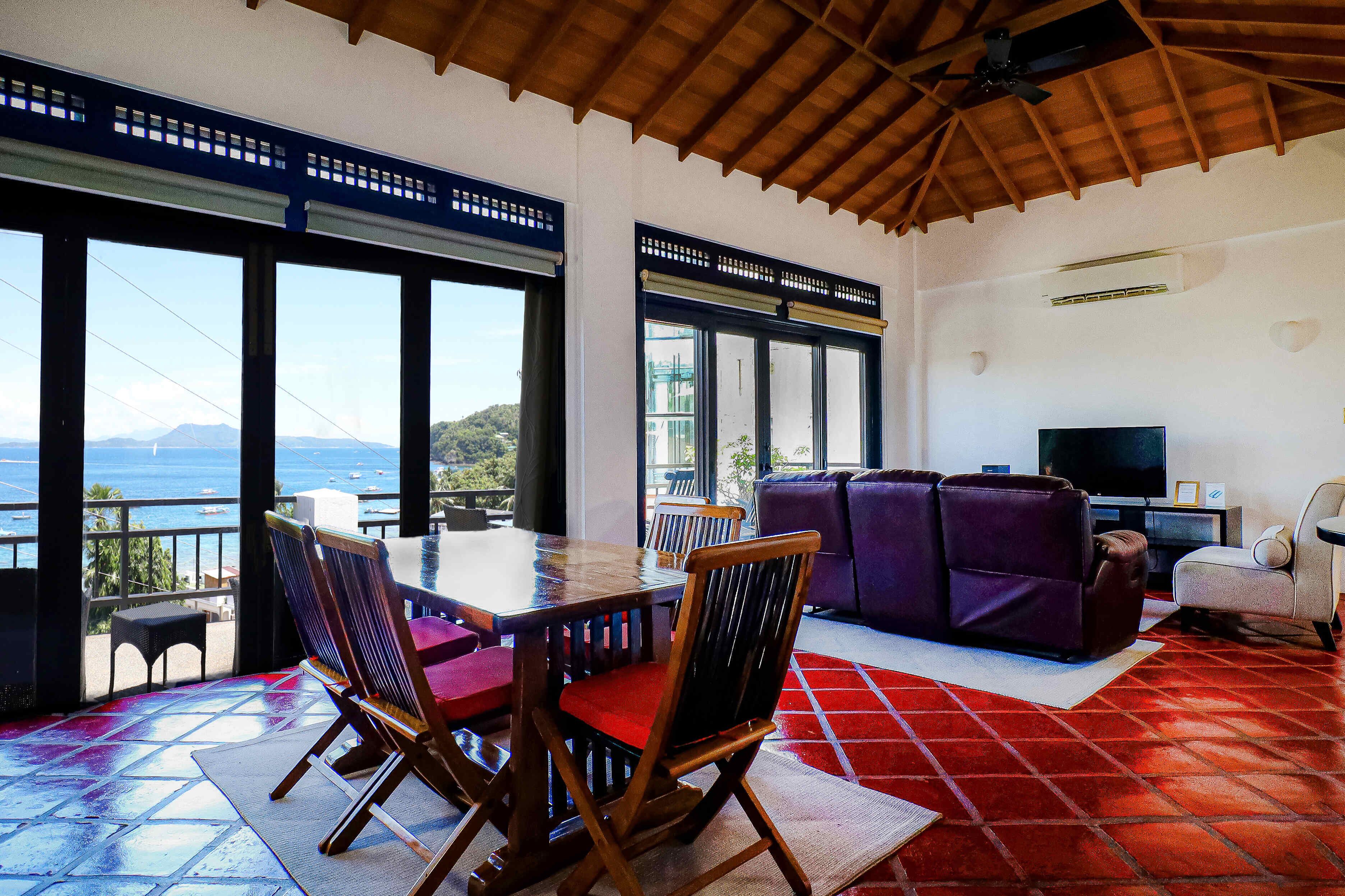 premium villa, 2 bedrooms, sea view | living area