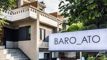 Majoituspaikan julkisivu