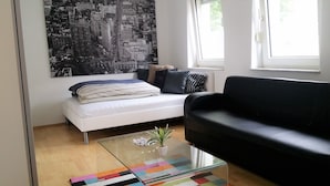 Condo Design, 2 chambres, non-fumeur, cuisine | Aire de séjour