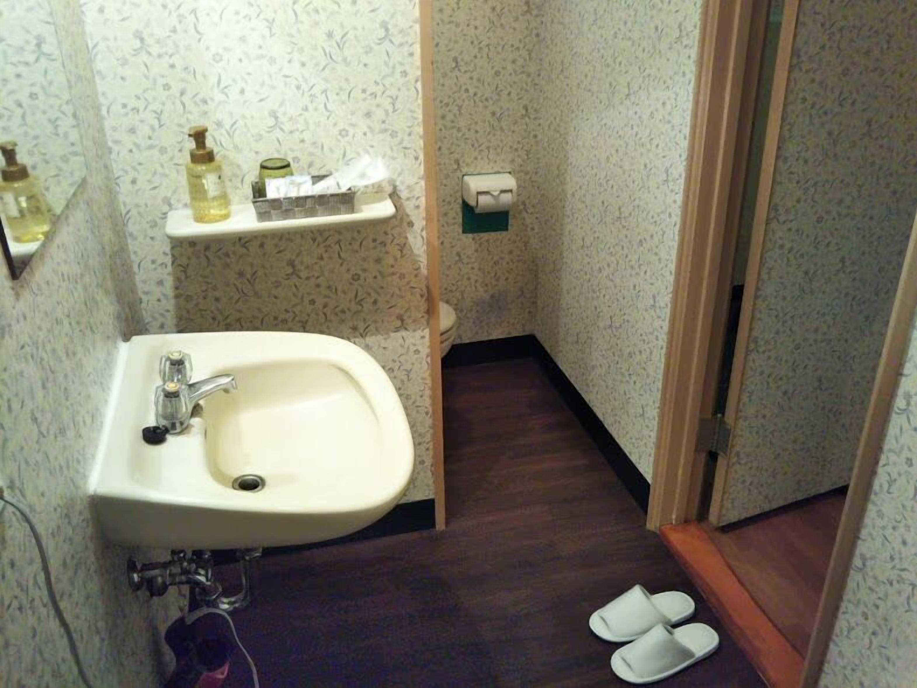 economy double room | bathroom | separate bathtub and shower, free toiletries, hair dryer, slippers