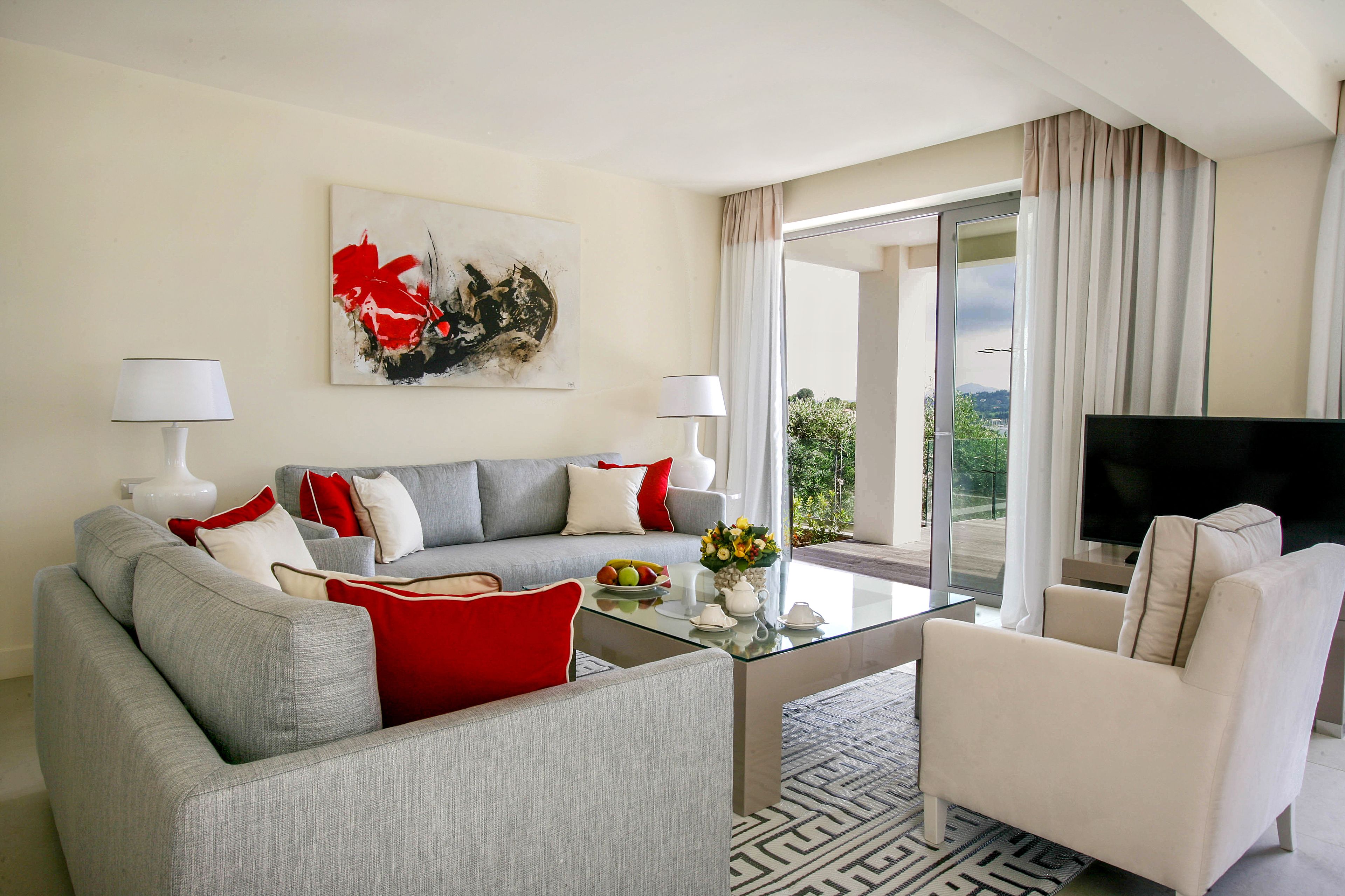 Panoramic-Villa, 2 Schlafzimmer, eigener Pool, Buchtblick | Bettwäsche aus ägyptischer Baumwolle, hochwertige Bettwaren, Zimmersafe