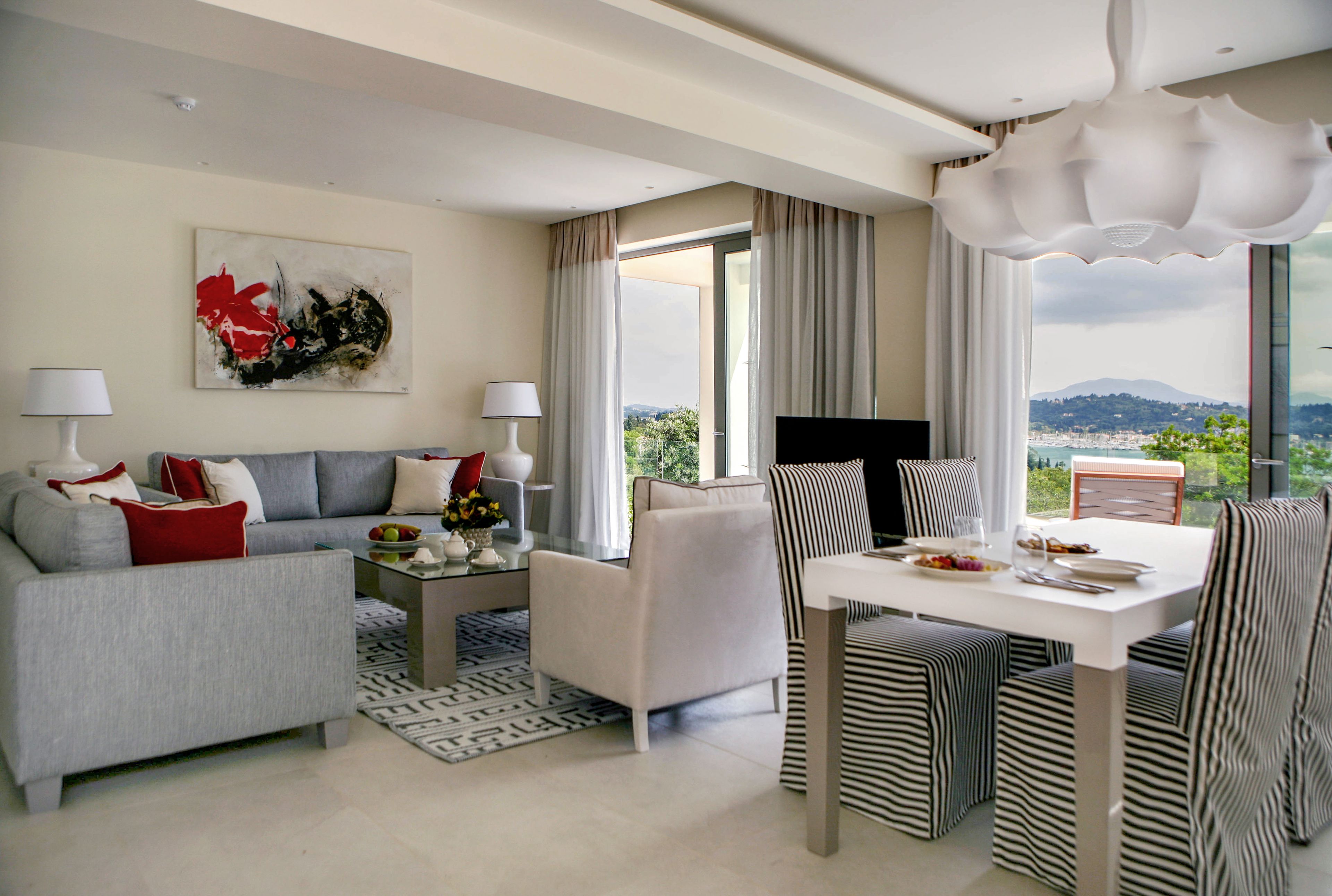 Panoramic-Villa, 2 Schlafzimmer, eigener Pool, Buchtblick | Bettwäsche aus ägyptischer Baumwolle, hochwertige Bettwaren, Zimmersafe