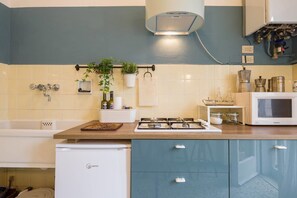 Appartamento, 3 camere da letto | Cucina privata | Frigorifero con congelatore, piano cottura, pentole/stoviglie/utensili