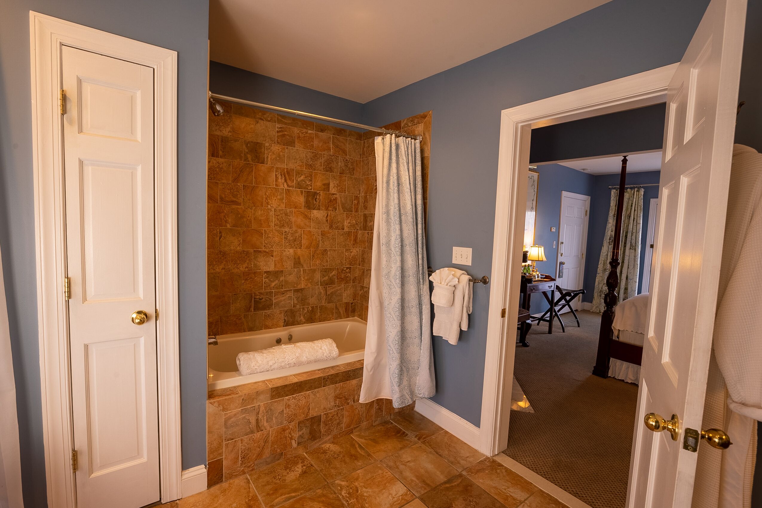 room (tudor) | bathroom | hair dryer, dressing gowns, towels