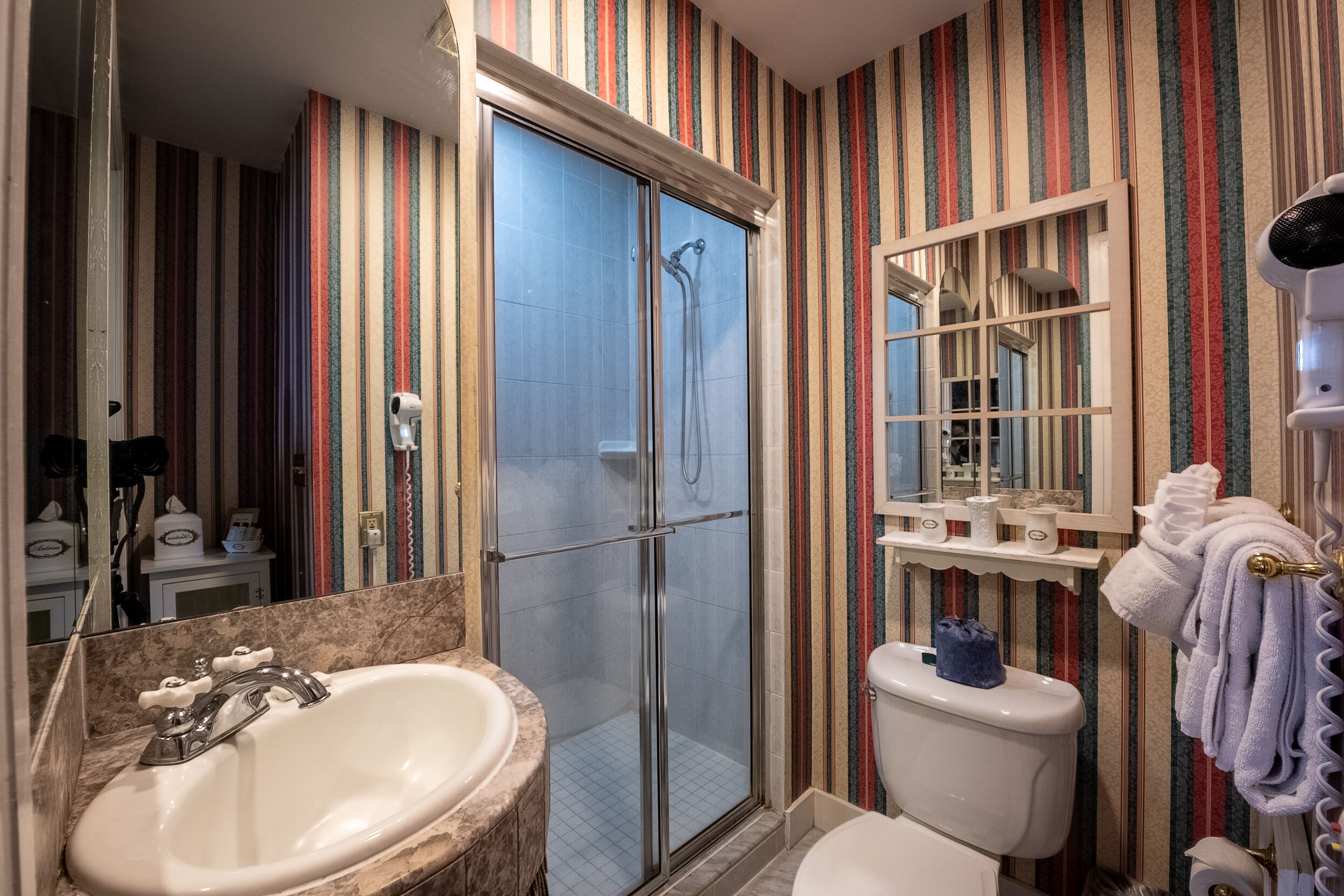 room (lamberton) | bathroom | hair dryer, dressing gowns, towels