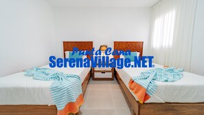 Deluxe Apartment, 2 Bedrooms, Balcony, Pool View | Bathroom | Shower, towels, toilet paper - Serena Village (Punta Cana)