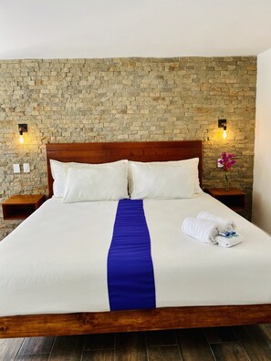 Draps en coton égyptien, couette en duvet d'oie
