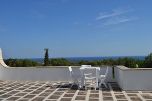 Outdoor dining - Puglia-Ostuni-country life, private pool, sea view, 6 km Torre Guaceto (carovigno)