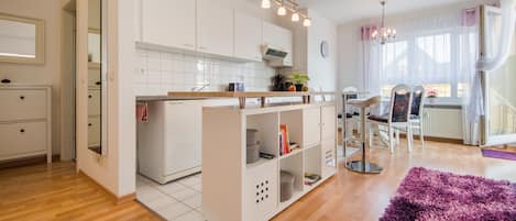 Fridge, oven, stovetop, dishwasher