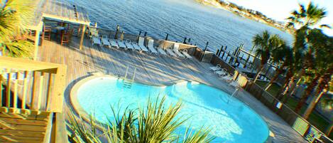 Indoor pool, a heated pool