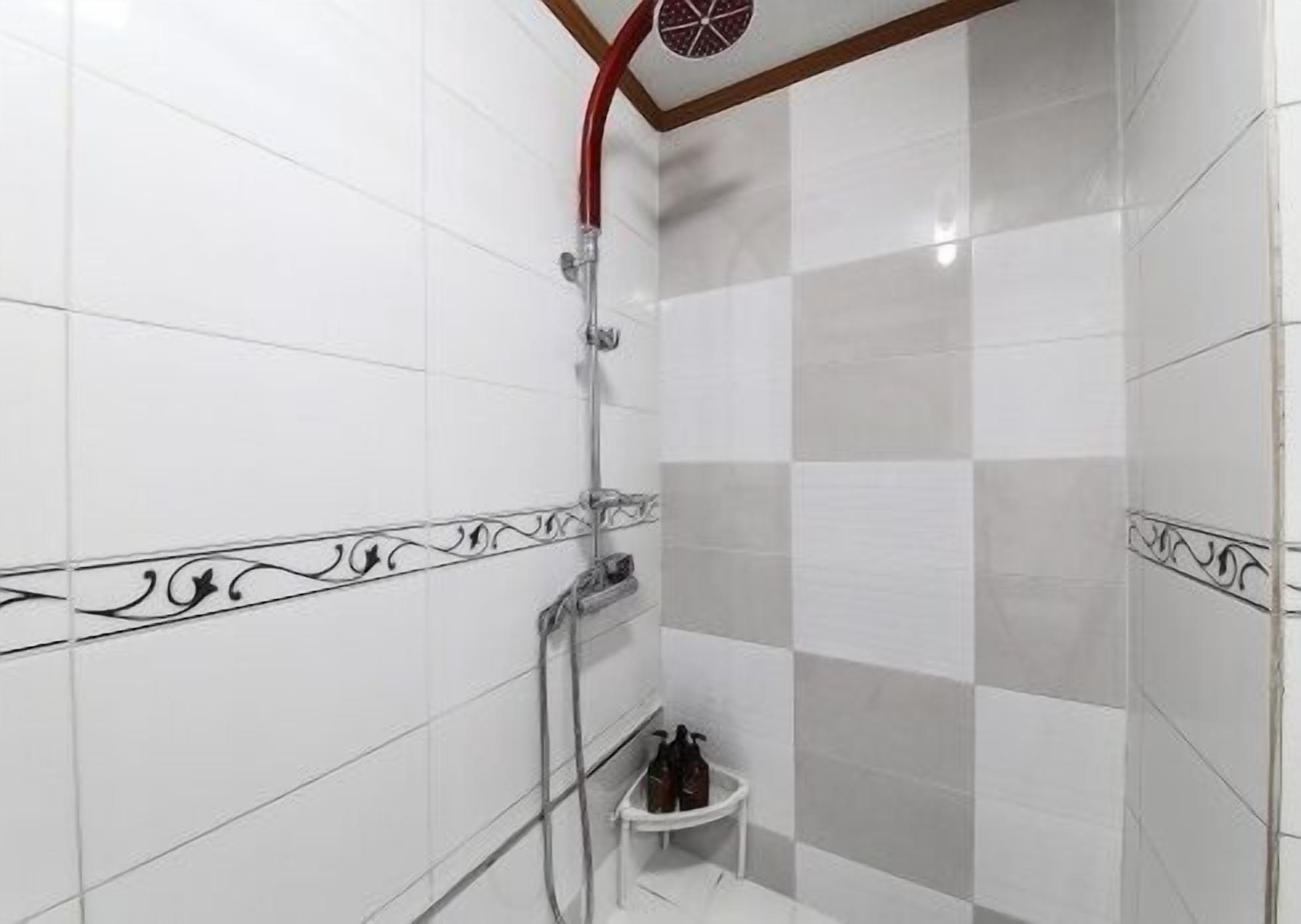 standard room | bathroom | shower, hair dryer, bathrobes, slippers