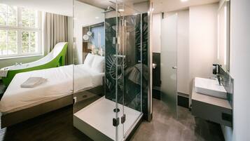 Pillowtop beds, blackout drapes, soundproofing, free WiFi