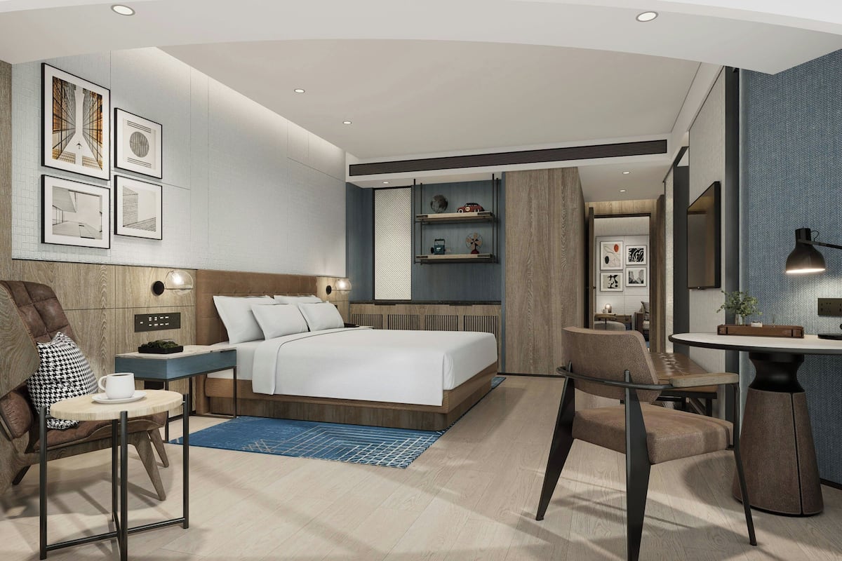 Minibar, in-room safe, desk, blackout curtains