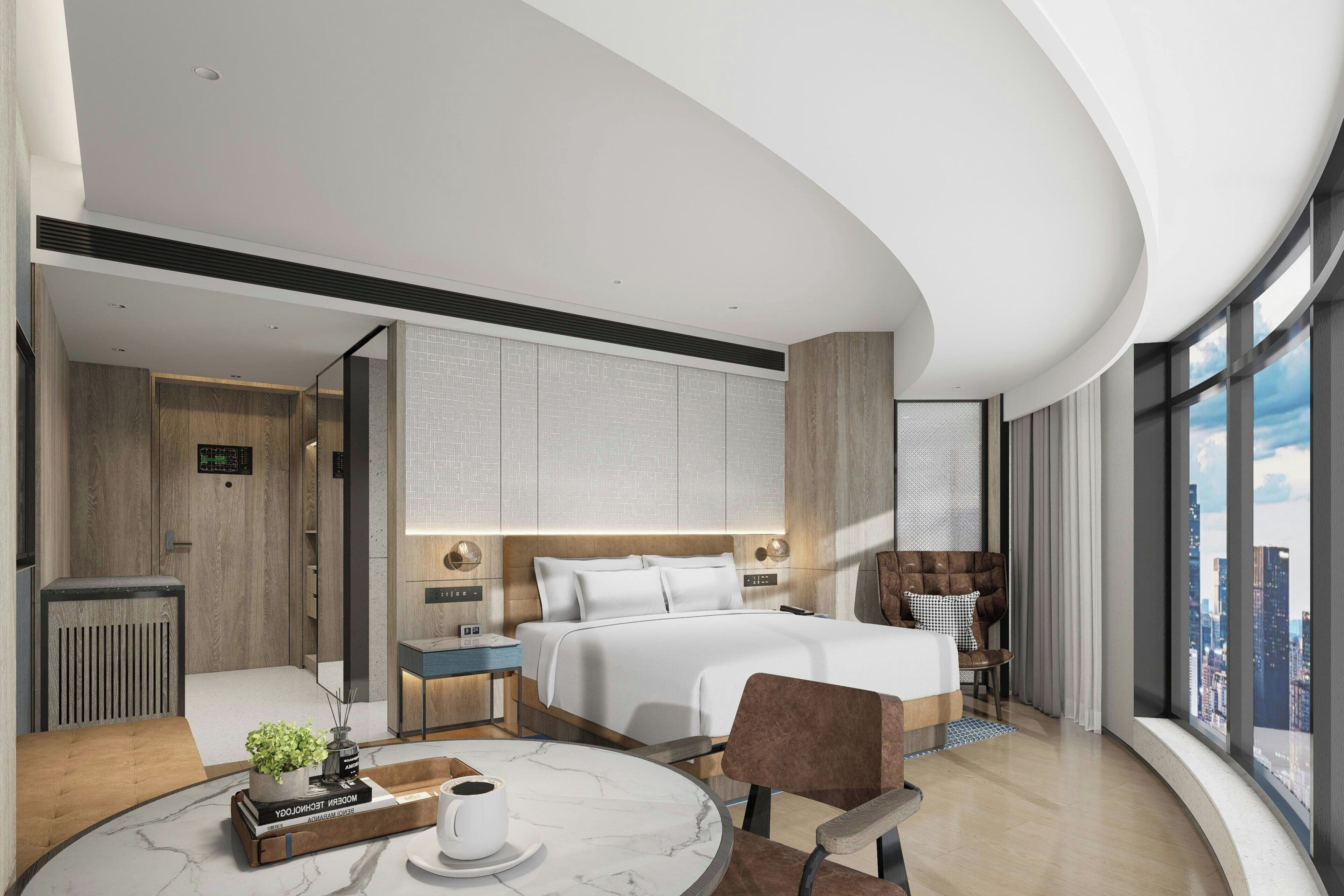 Chambre Ville, 1 très grand lit, vue ville