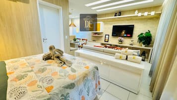 Apartamento elite | 1 quarto, roupas de cama de algodão egípcio, roupas de cama premium