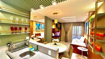 Luksus-lejlighed - 1 soveværelse | Spisestue