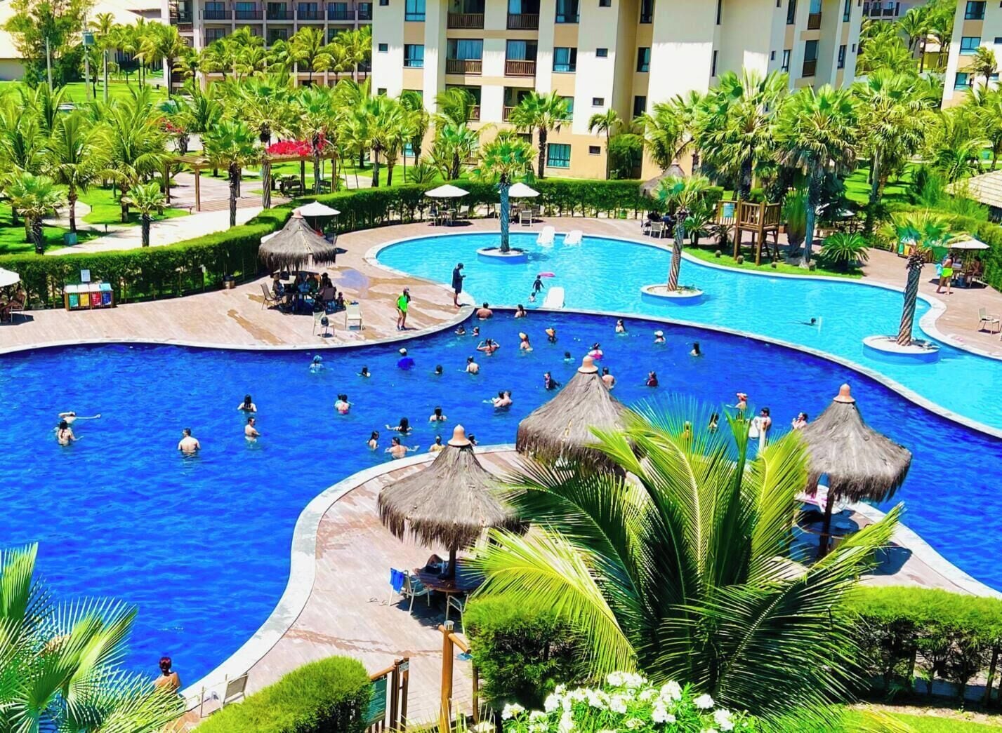 2 outdoor pools, open 8:00 AM to 8:00 PM, free pool cabanas