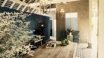 Coin salon dans le hall