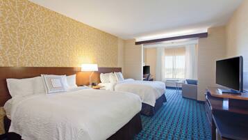 Hypo-allergenic bedding, desk, blackout curtains, iron/ironing board