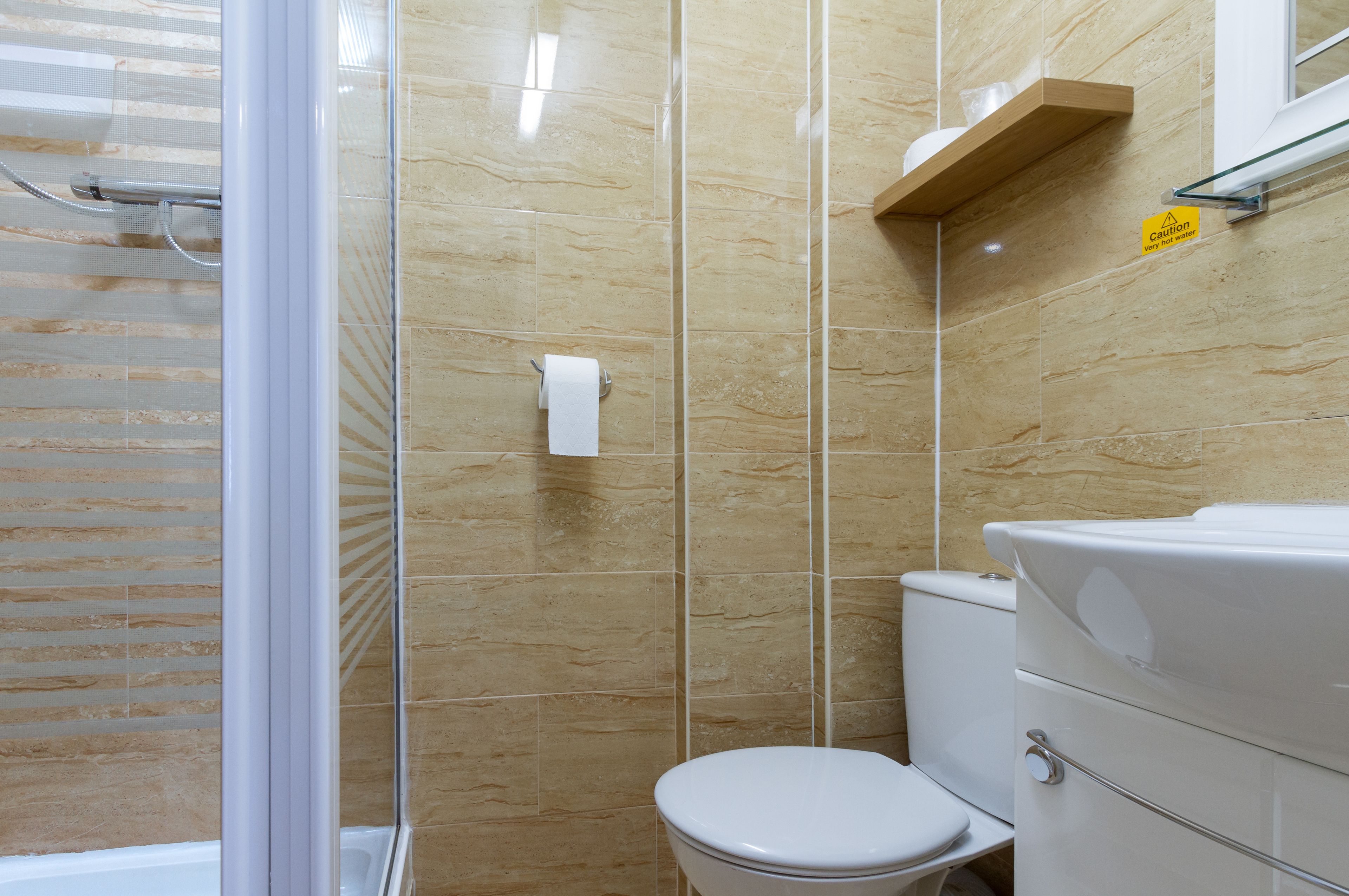 double room, sea view | bathroom | hair dryer, towels