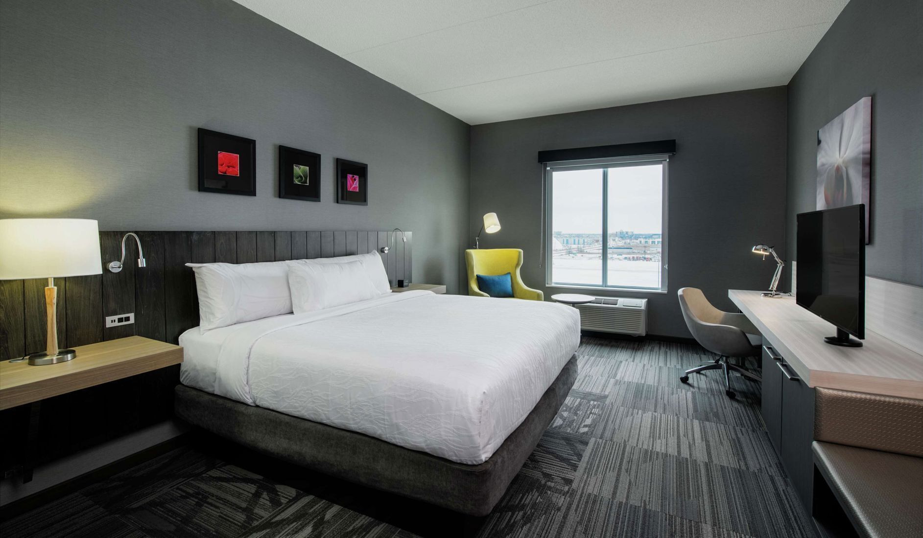 1 habitación, ropa de cama hipoalergénica y escritorio 