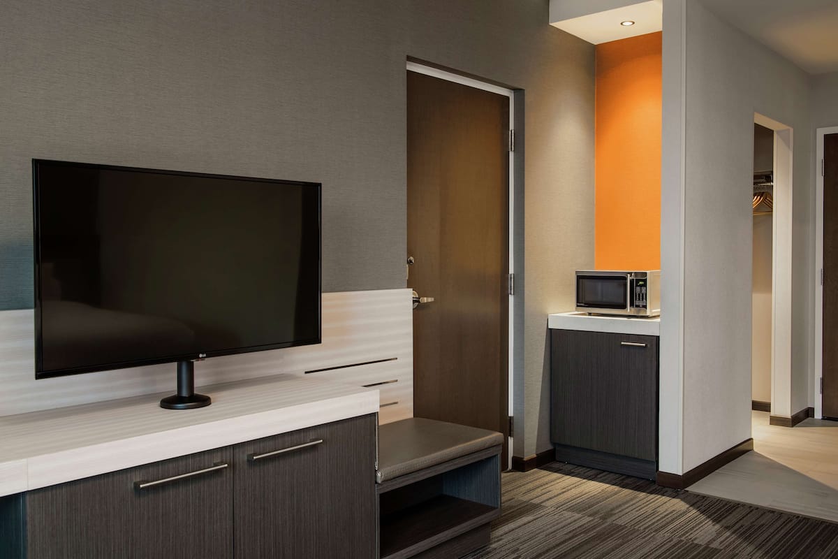 room, 1 king bed, accessible (mobility & hearing, roll-in shower) | 1 bedroom, hypo-allergenic bedding, desk, laptop workspace