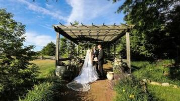 Outdoor wedding area