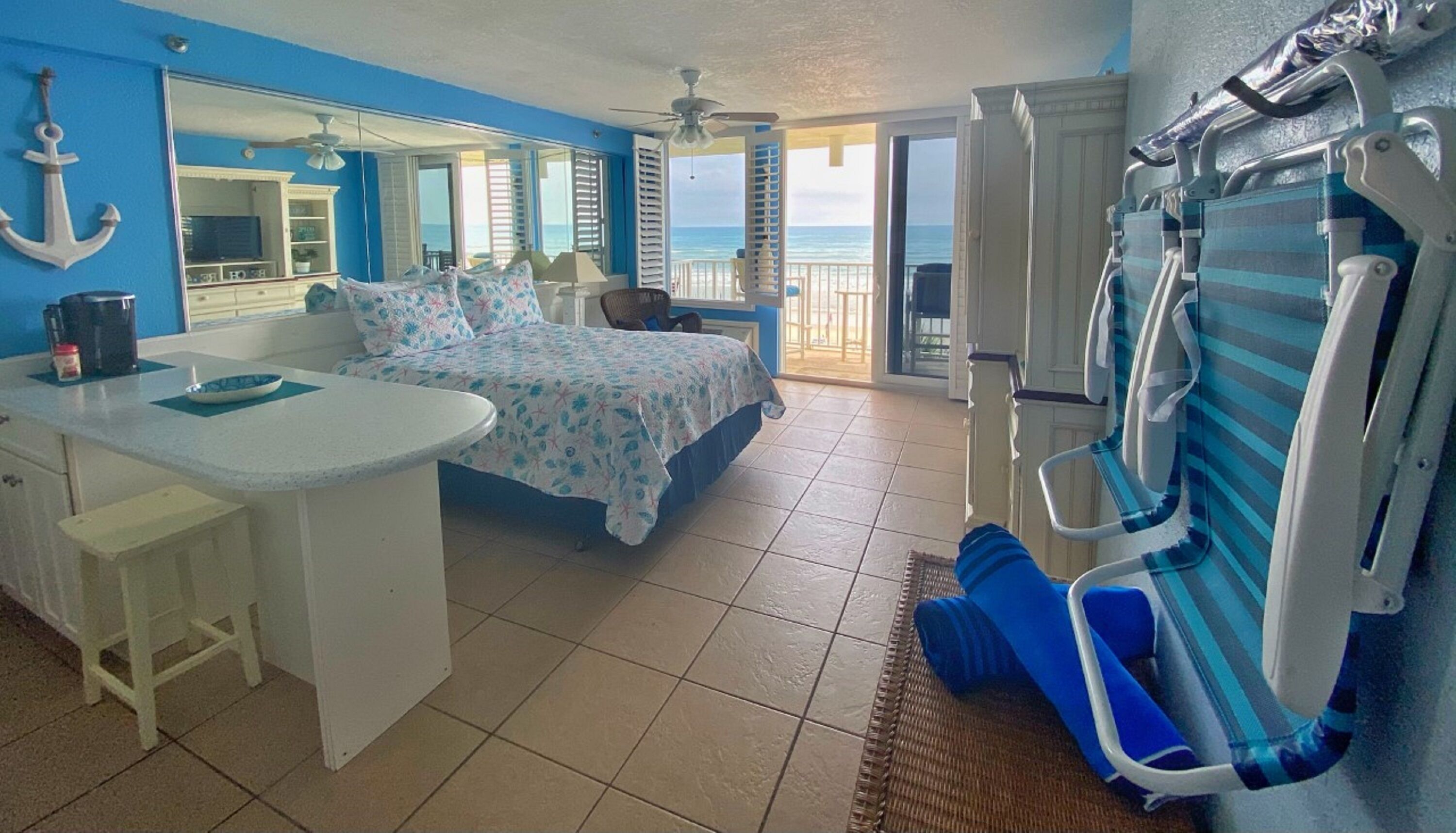 Panoramic Double Room, Kitchen, Ocean View | 1 bedroom, desk, soundproofing, free WiFi