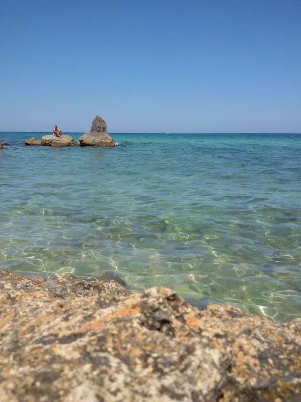 Beach nearby, sun-loungers
