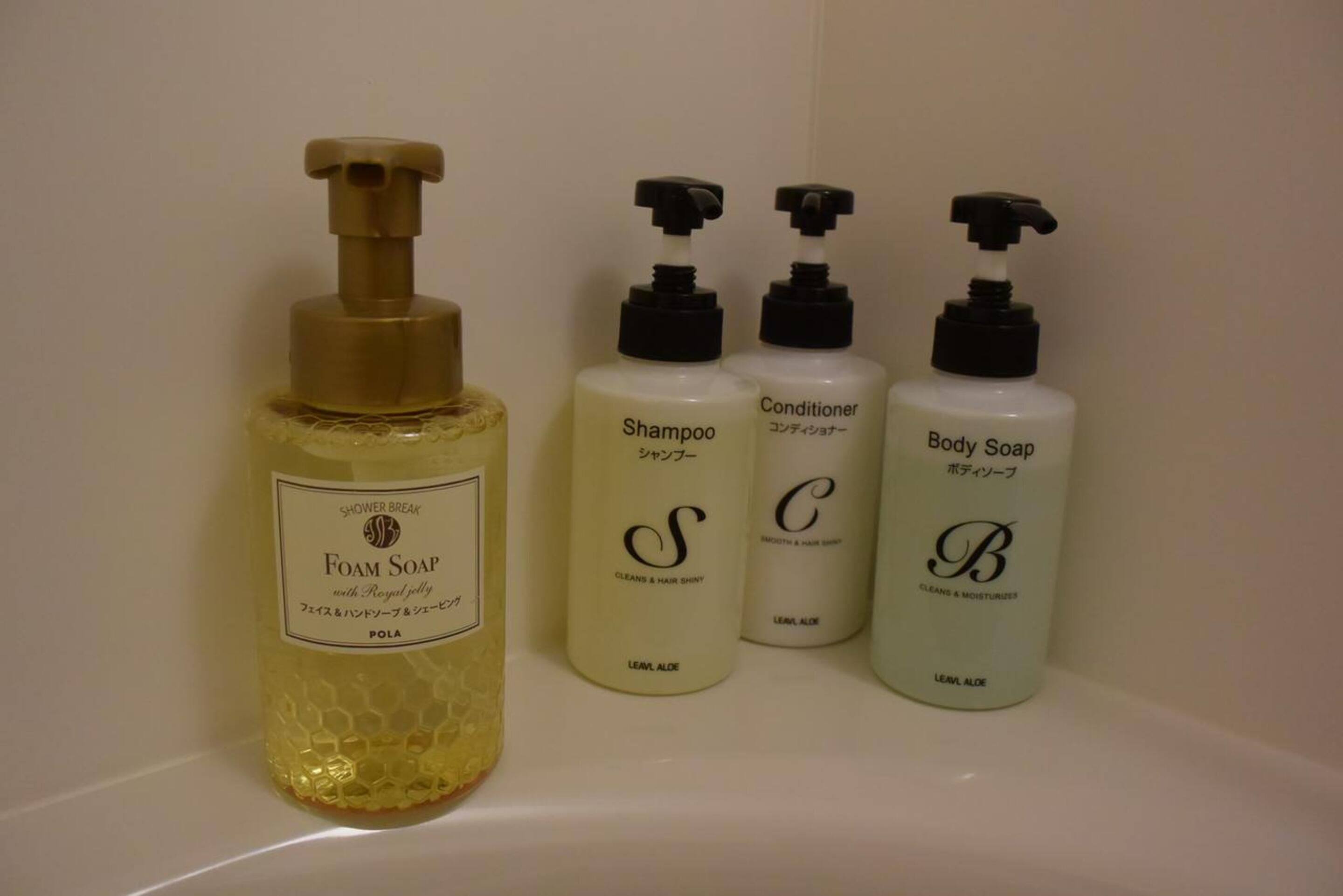 combined shower/bathtub, deep-soaking bathtub, hair dryer, slippers