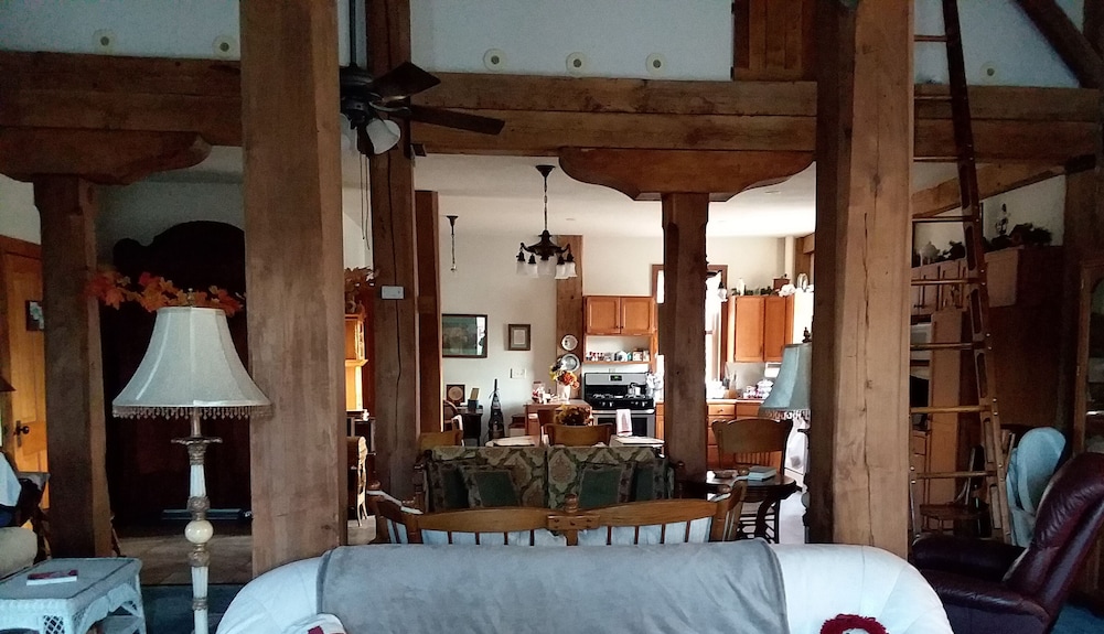 River View. Rent Historic Mill's 2nd Floor. Rustic Timber-frame Construction - Iowa