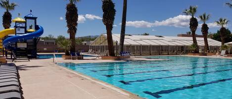Indoor pool, outdoor pool