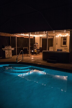 Outdoor pool, a heated pool