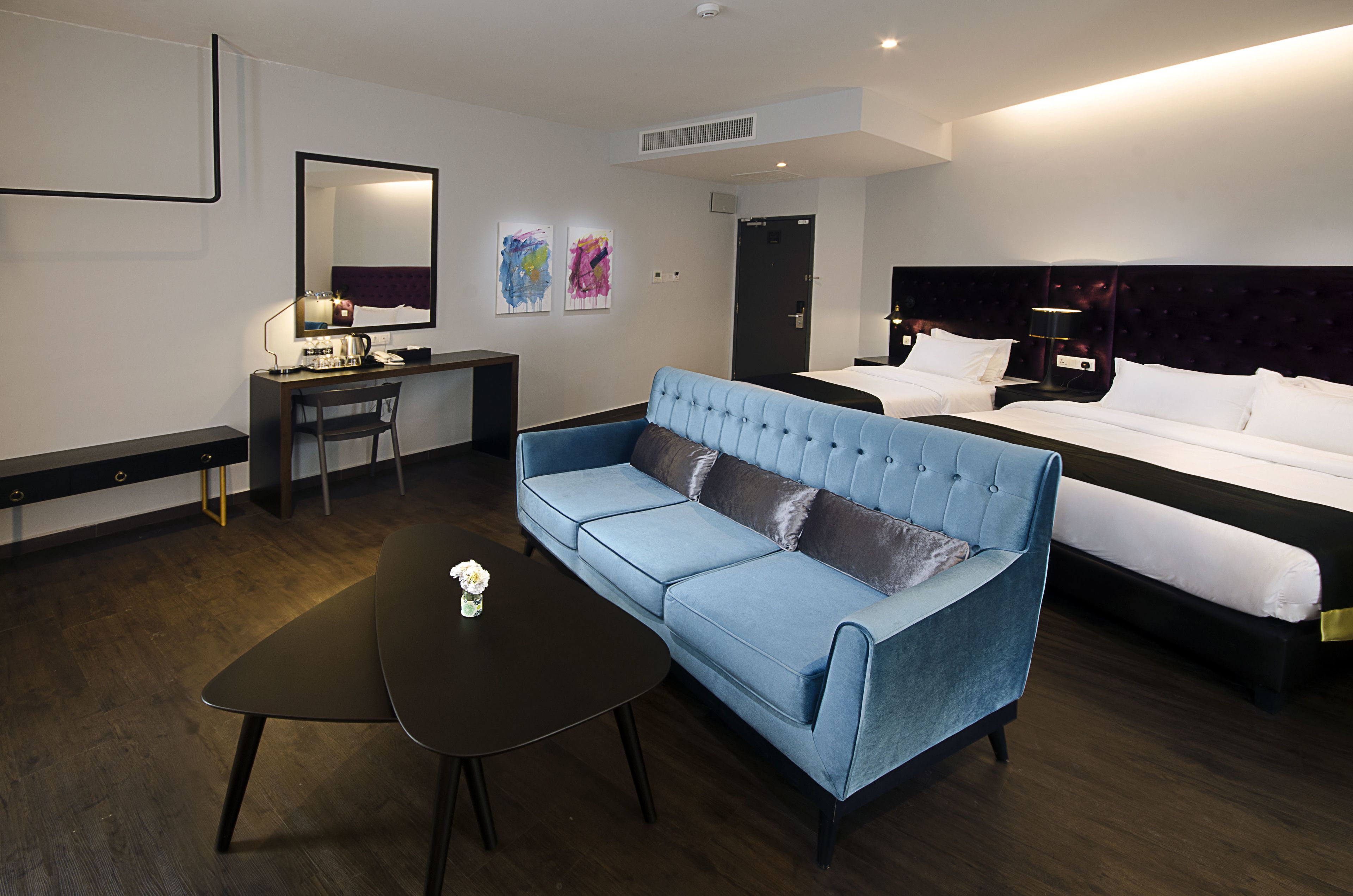 family room (with lounge) | 1 bedroom, desk, soundproofing, iron/ironing board