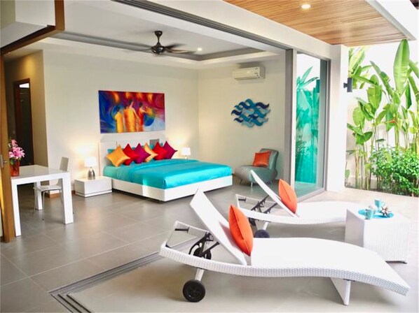 Villa, 2 habitaciones, junto a la alberca | Terraza o patio