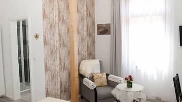 Premium Double Room (Old Times) | Living area | Flat-screen TV