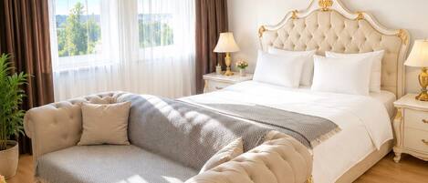 Executive Double Room | Premium bedding, minibar, desk, iron/ironing board (on request)