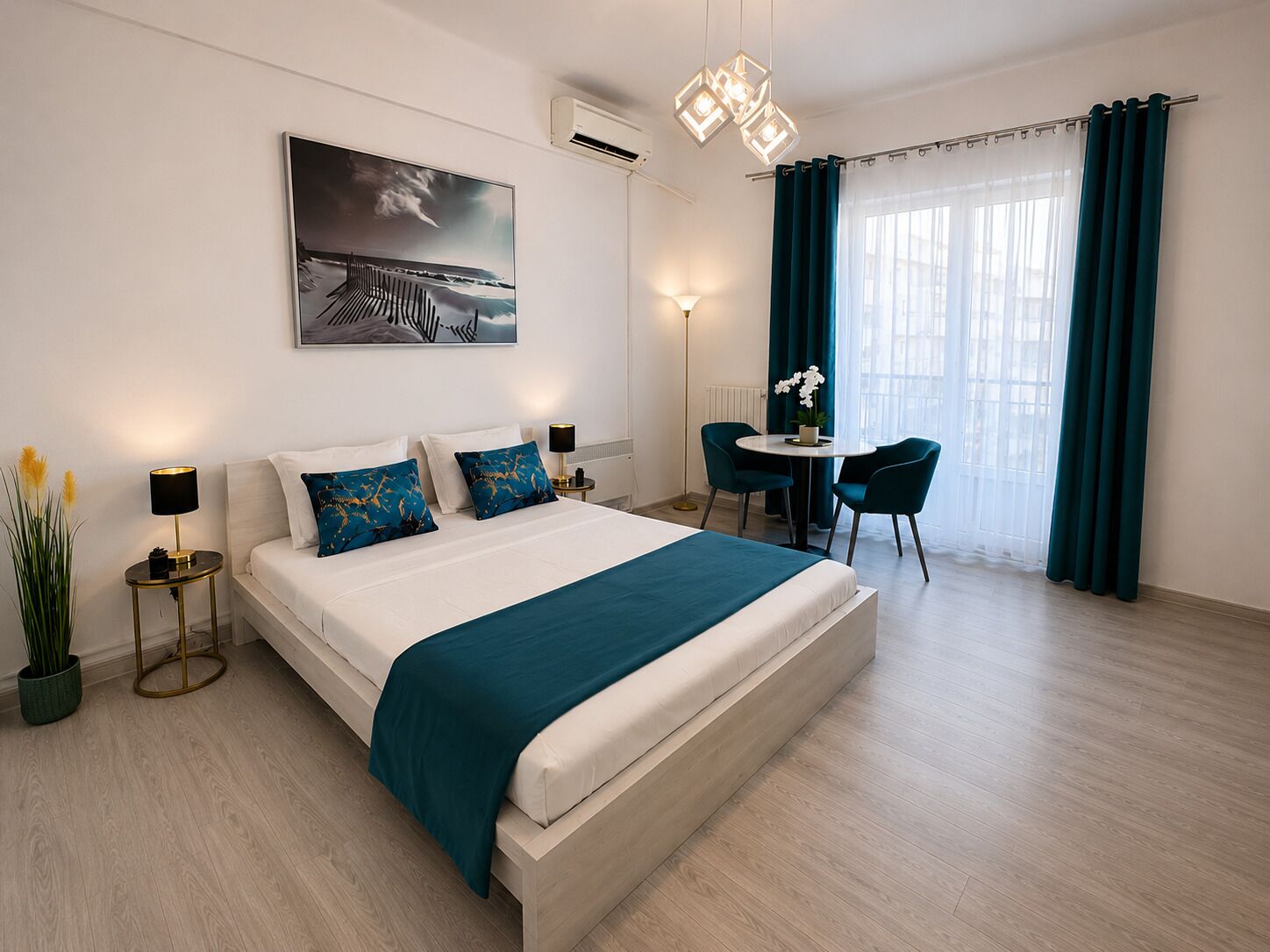 Grand Studio | Egyptian cotton sheets, premium bedding, memory-foam beds, in-room safe