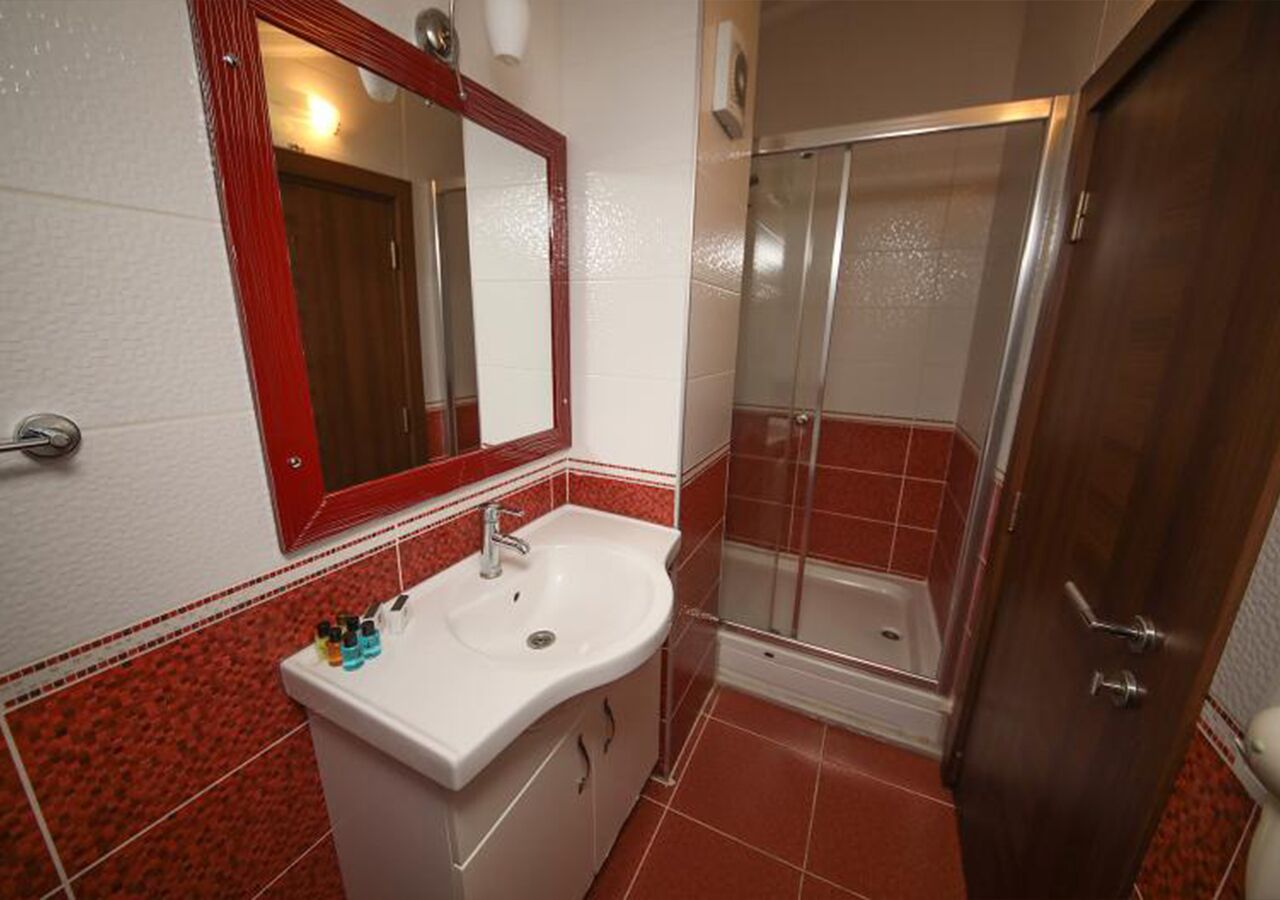 hair dryer, slippers, towels