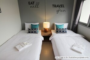 Habitación estándar con 2 camas individuales | Escritorio, cortinas opacas, wifi gratis