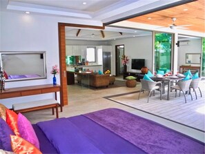 Villa, 3 chambres, en bord de piscine