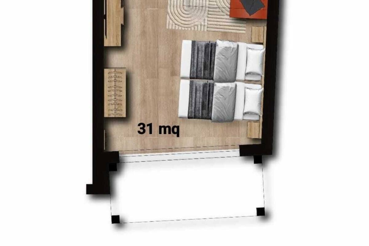 Studio – comfort, tekjøkken | Sengetøy av topp kvalitet, dundyner, safe på rommet og skrivebord