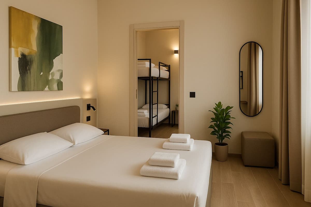Premium bedding, down comforters, desk, free WiFi
