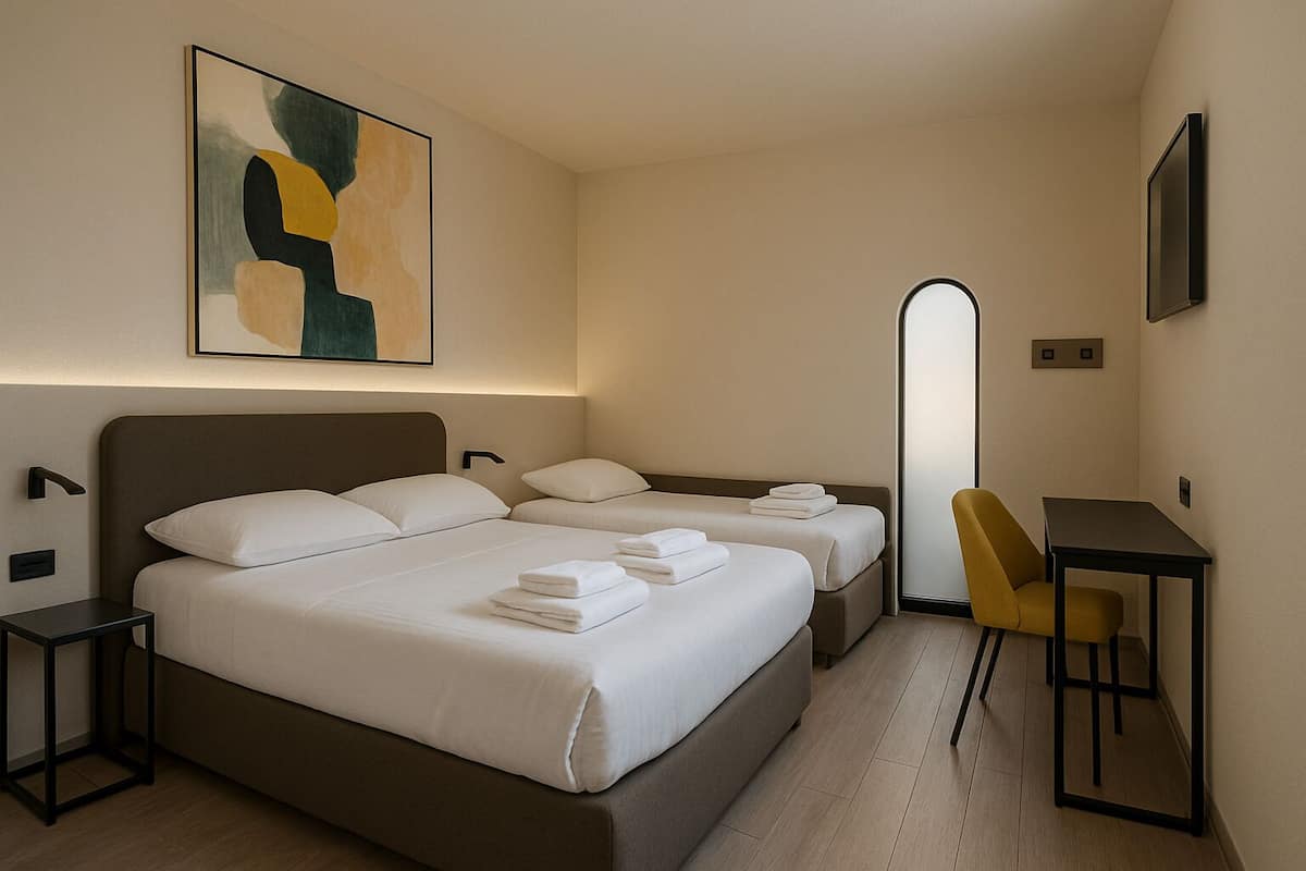 Premium bedding, down comforters, desk, free WiFi