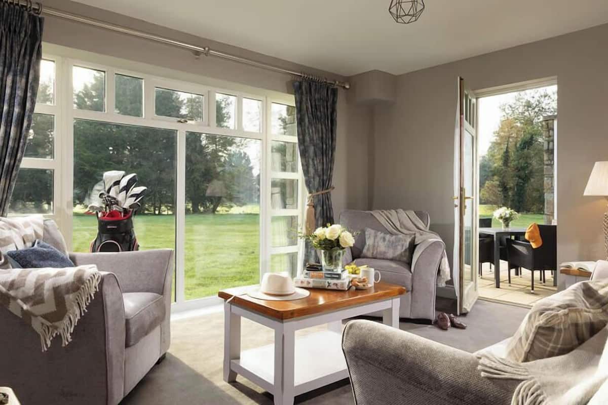 superior lodge bedroom | premium bedding, individually decorated, individually furnished, desk