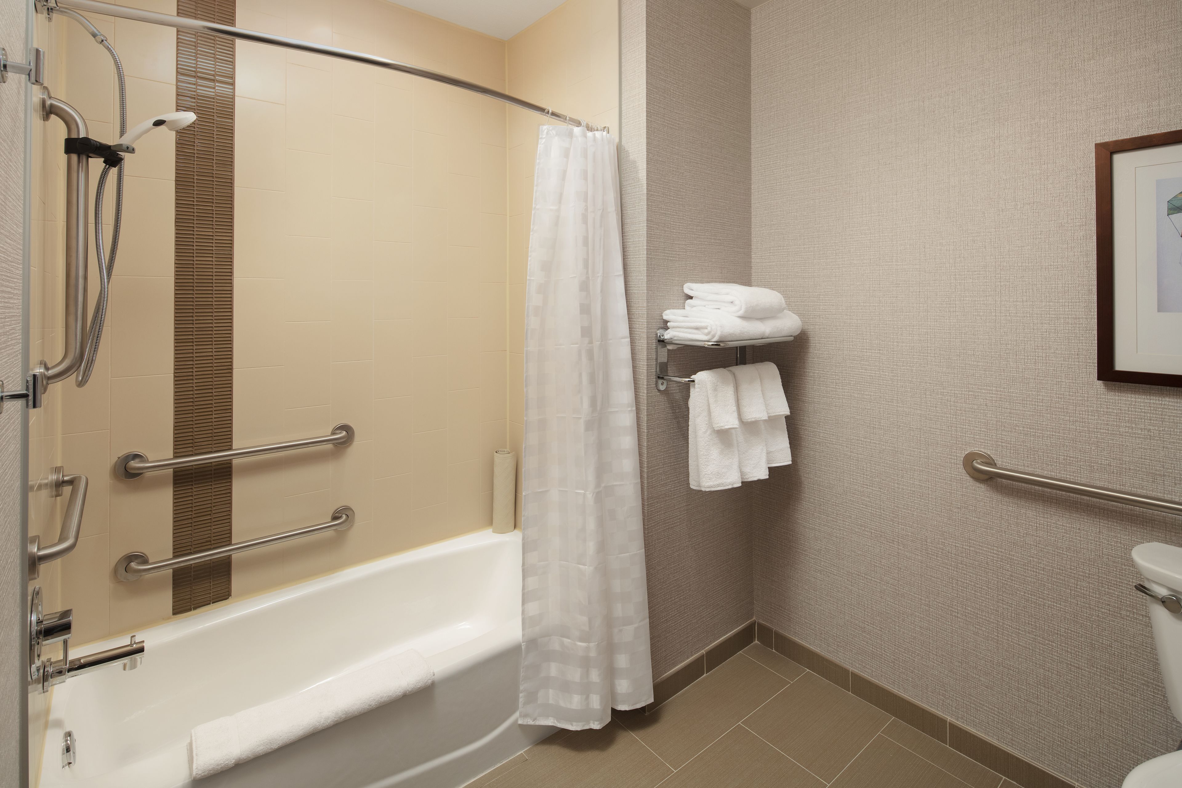 designer toiletries, towels