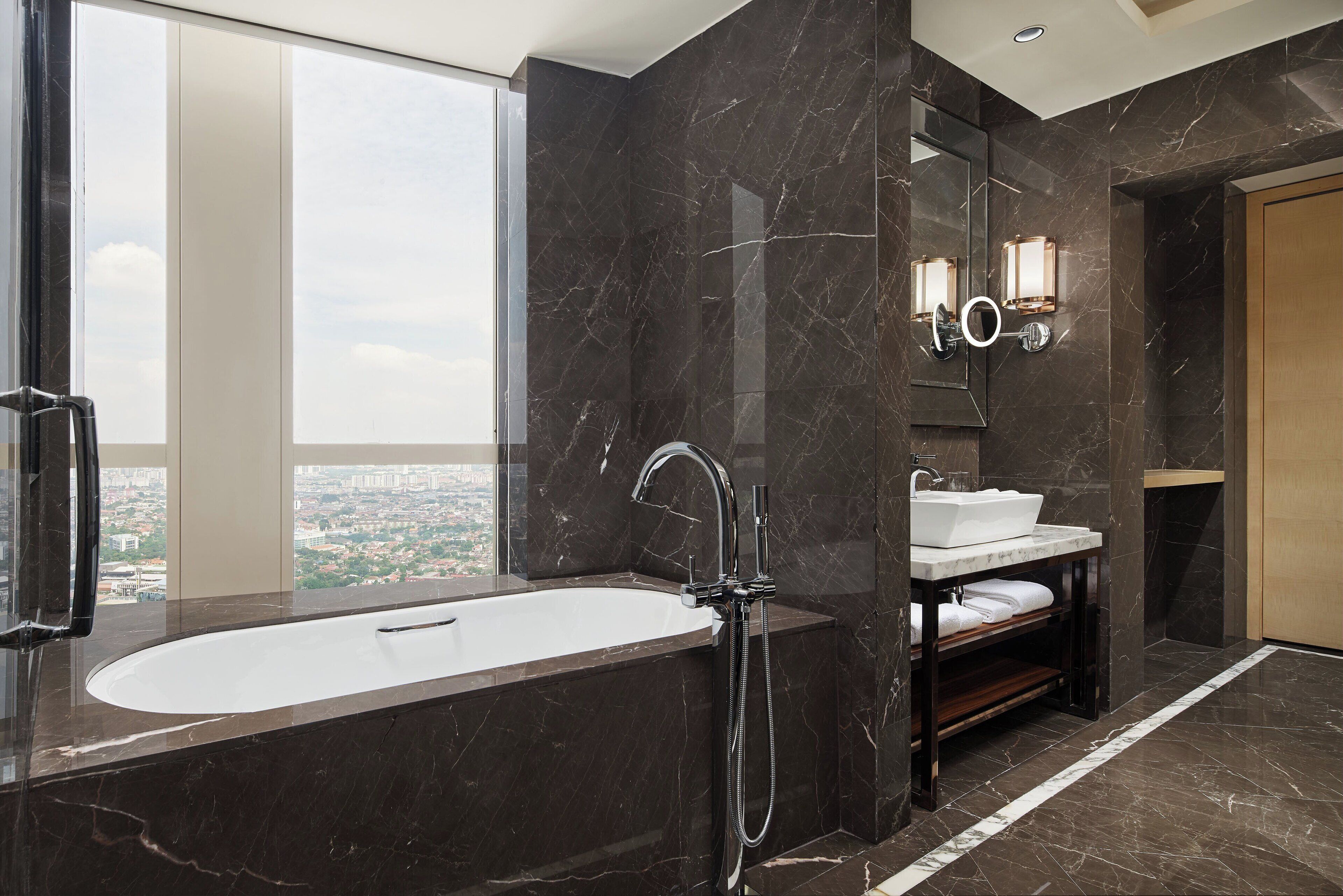 club suite, 1 bedroom, non smoking | bathroom | separate bathtub and shower, deep-soaking bathtub, rainfall showerhead