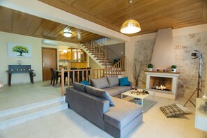 Villa, 4 Bedrooms | Living area | LED TV, fireplace