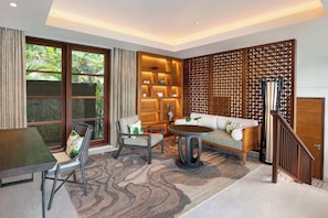 Villa, 1 King Bed, Non Smoking, Resort View (Balcony) | Living room | 55-inch LED TV with satellite channels, TV