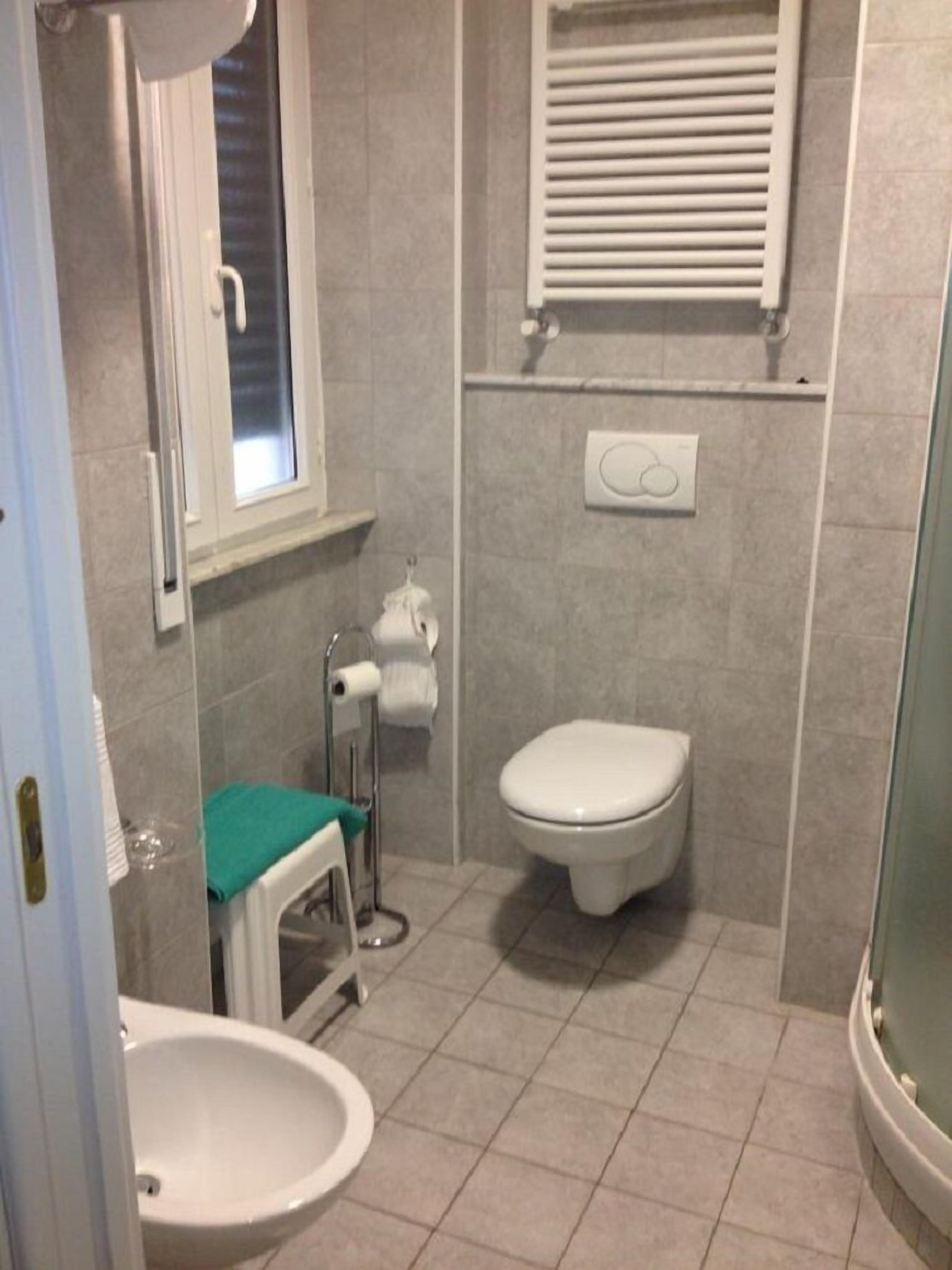 shower, free toiletries, hair dryer, bidet